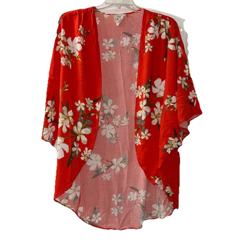 Style Rack Red/Floral Cardigan Women’s Medium